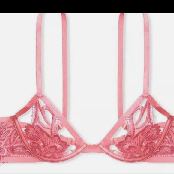 Victoria's Secret Very Sexy embroidered Unlined balconet demi Bra-Size 34B NWT - Picture 3 of 10